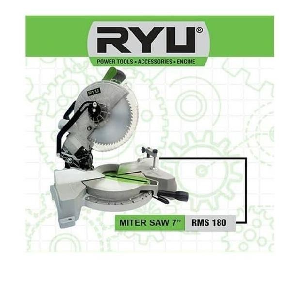 Miter Saw Ryu 7 Inch Rms 180 Mesin Pemotong Alumunium