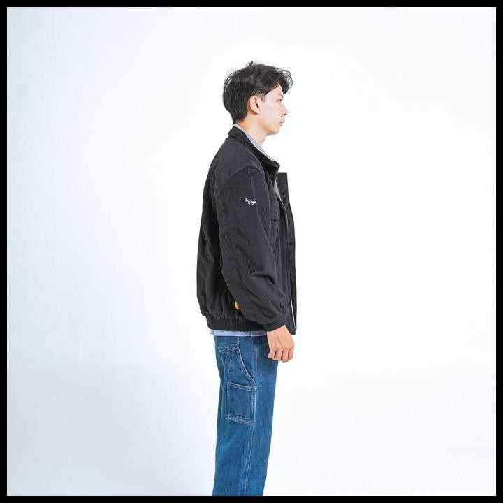 Terlaris KAZUMA 1986 JAPAN VINTAGE BLACK CORDUROY JACKET / Jaket Jepang Riding Retro Classic Bomber 