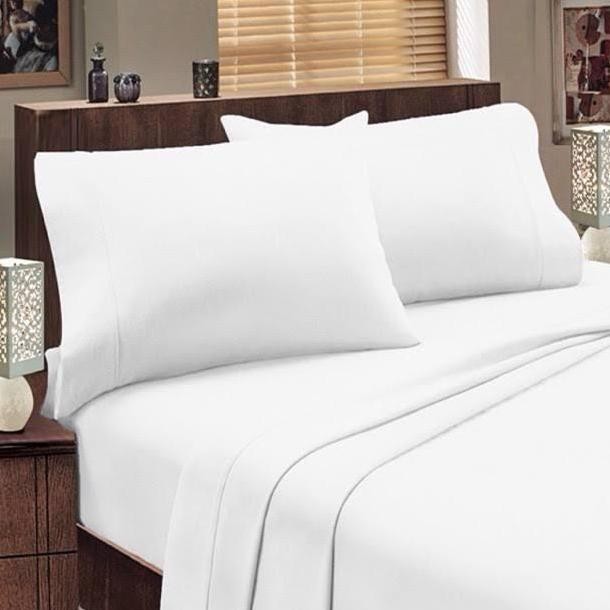 SPREI SET HOTEL POLOS PUTIH MICROTEX