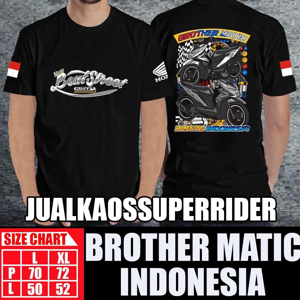 Promo Kaos Pria Beat Street Brother Matic Black O&J Style
