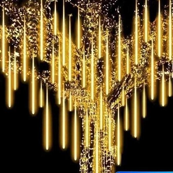 Lampu Hias Taman Cafe Gantung Meteor Jatuh Led Wateroof 30Cm