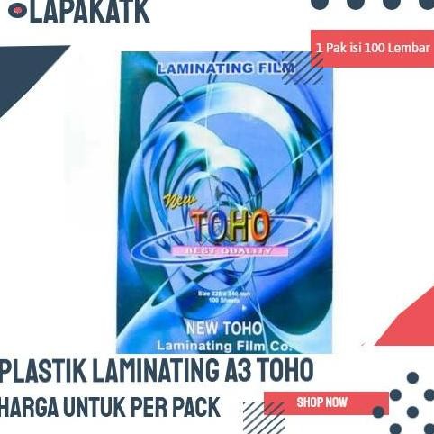 PLASTIK LAMINATING TOHO A3 / LAMINATING A3 TOHO