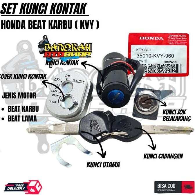 ORIGINAL KUNCI KONTAK KEYSET BEAT KARBU,BEAT LAMA KVY ASLI