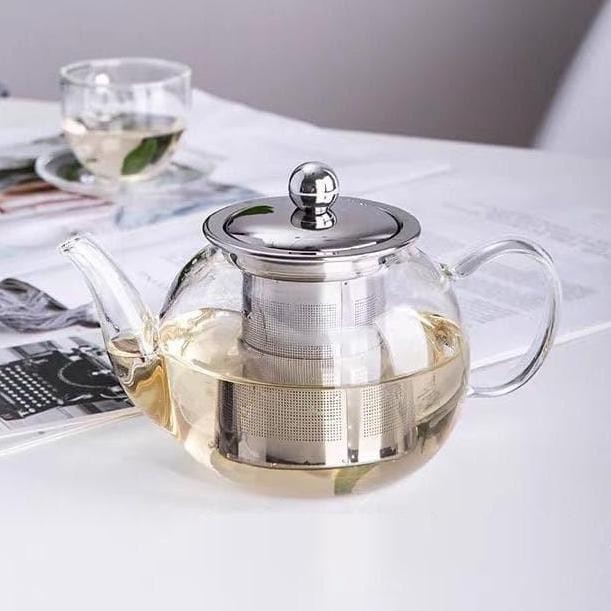 =====] Teko Kaca Boron Dengan saringan Unik 600ml