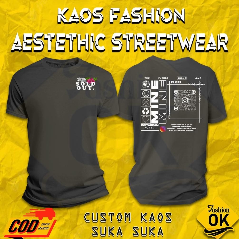 Promo Kaos Custom Streetwear Scan Barcode Profile Instagram Pacar Kalian Kaos Distro