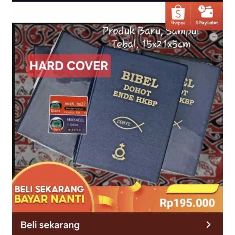 Buku Alkitab Bahasa Batak Toba / Bibel Dohot Ende 864 Lagu Terbaru Best Quality 100% Original