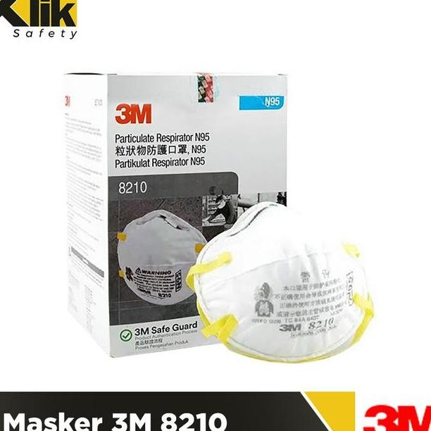 3M Masker N95 8210 Safety Mask Particulate Respirator Perbox