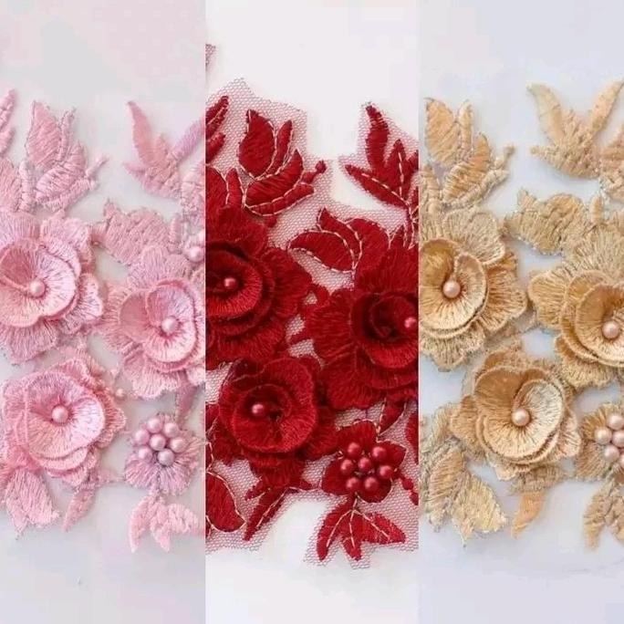 

#####] lace bordir bunga 3d import