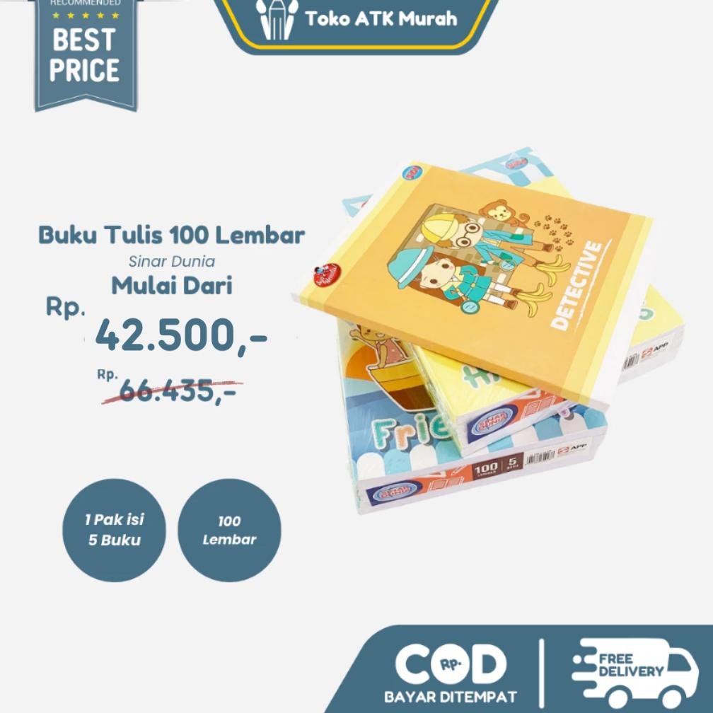 

Buku Tulis SIDU Sinar Dunia 100 Lembar 1 Pak Isi 5 - Buku Sekolah
