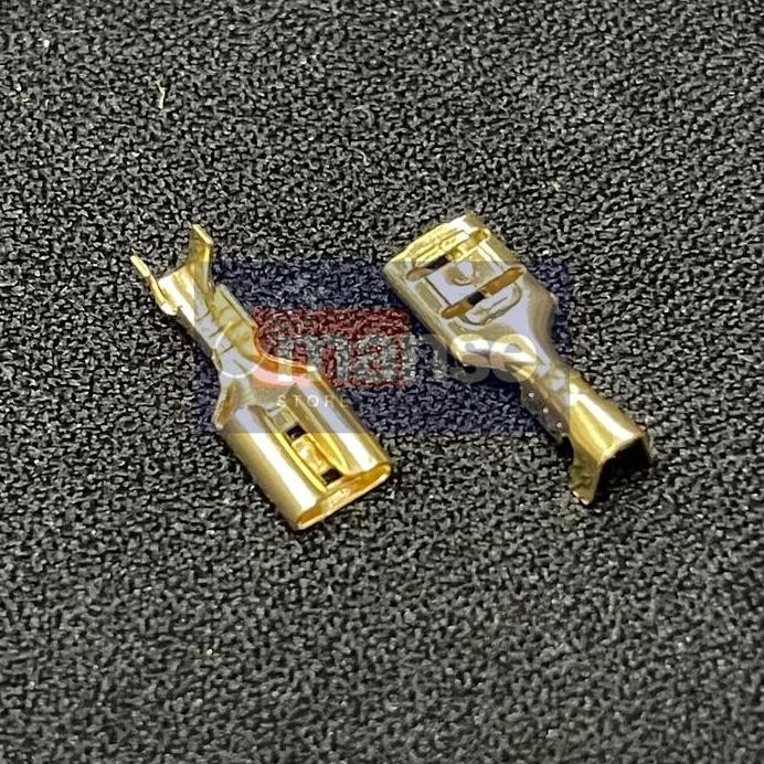 Skun Gepeng Female 4.8mm / Terminal Kabel Cewek 4,8 mm (isi 100 Pcs)