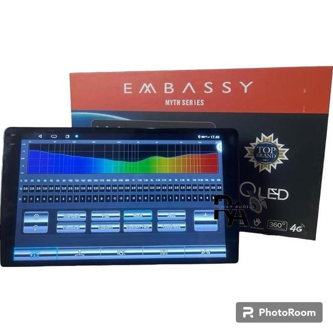 ready  Headunit android mobil 9 inch embassy scorpio ram 6/128gb Qled 4G MYTH Series