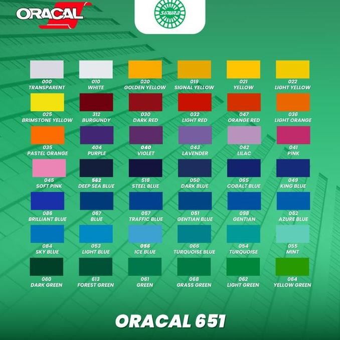 ready Sticker Oracal 651-010 WHITE / PUTIH (GLOSSY/MATTE)