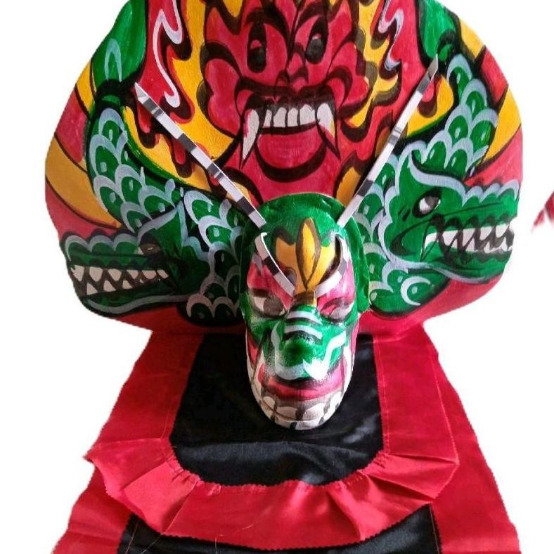 trending barongan devil/barongan devil anak/barongan anak/barongan pentas untuk usia 2-6 tahun