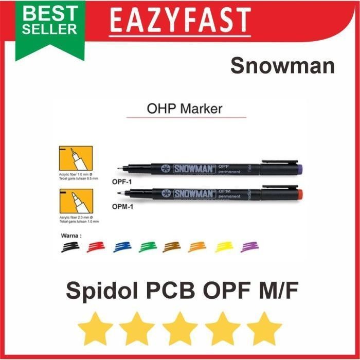 

Cn Spidol Permanent Pulpen Marker Snowman Ohp Opf Opm F M Fine Medium