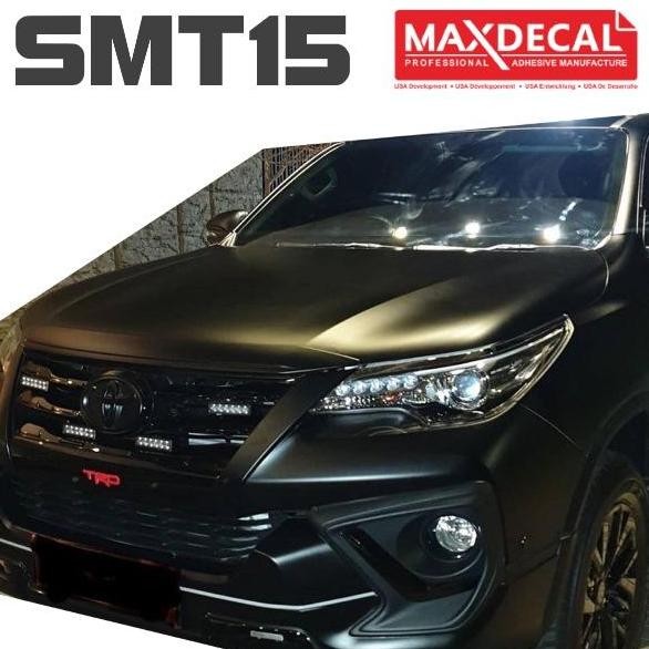 ready MAXDECAL SMT15 Black Satin Matt (Semi Doff) Sticker Premium Car Wrap Stiker Mobil