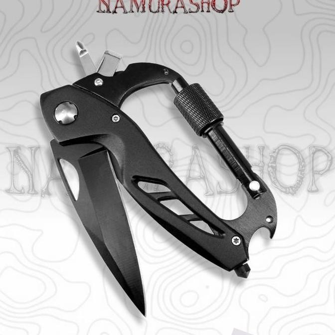 ''Terlaris" [Pisau Carabiner] Carabiner Pisau Carabiner Multifungsi Outdoor Pisau Carabiner Camping 