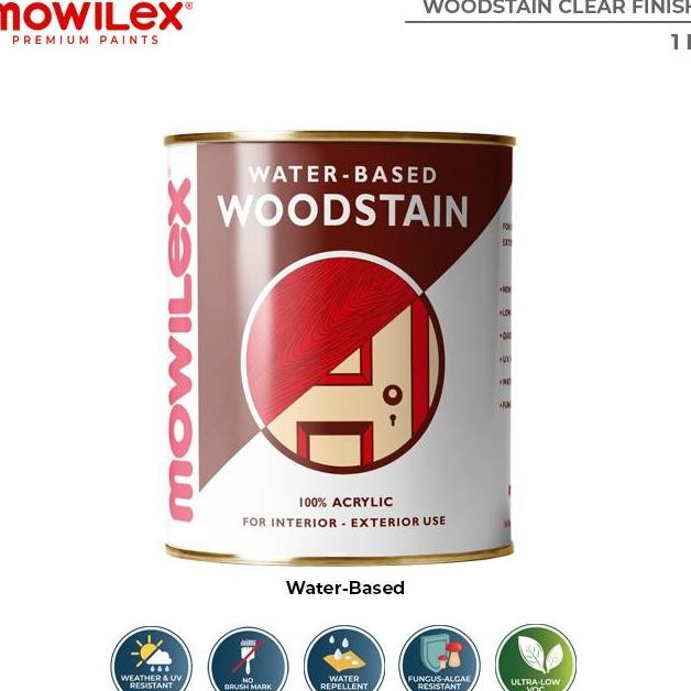 Mowilex Woodstain Clear Finish Cat Pelapis Kayu 1 L