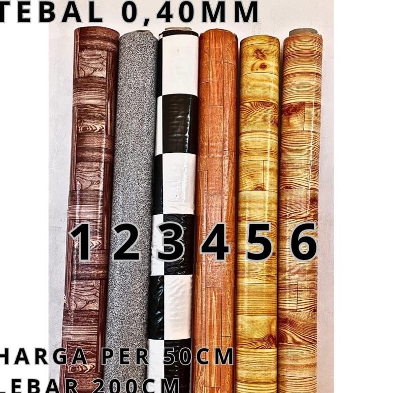 Premium Karpet Vinyl Plastik Taplak Meja Karpet Anti Air  Karpet Meteran Lantai Alas Meja Lebar 200 