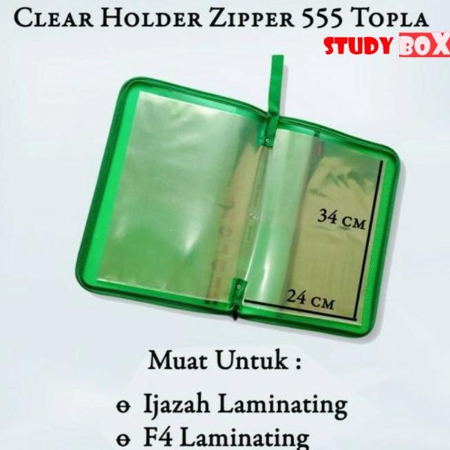 

Berkualitas Topla Clear Holder Zipper Resleting 555 Dokument Keeper Isi 20 Lembar Prermium