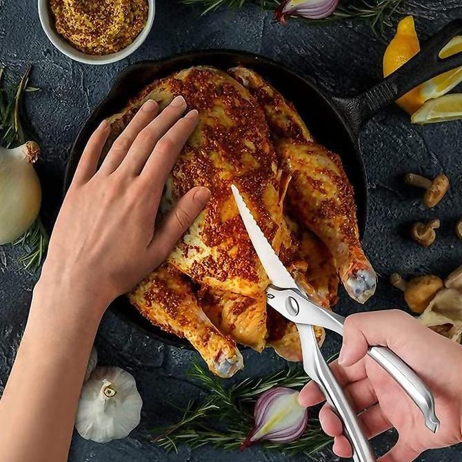 

Terlaris Gunting Tulang Dapur Stainless Serbaguna - Meat Bone Kitchen Scissors