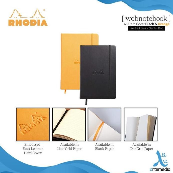 

New Product - Buku Catatan Rhodia A5 Portrait Hardcover Webnotebook Kiarastoreku