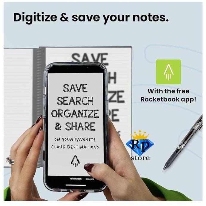 

New Product - Rocketbook Wave With Pen Smart Erasable Cloud Scan Notebook Instant Kiarastoreku