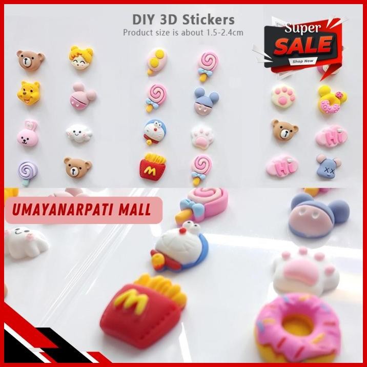 

ISI 4 PCS STIKER TIMBUL 3D RESIN HANDPHONE BOTOL MINUM KULKAS KARTUN KUALITAS TERBAIK