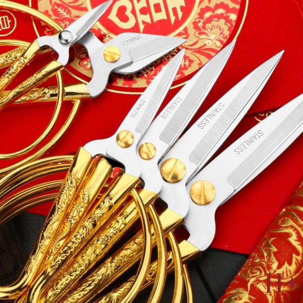 

HJK H Fenikkusu Gunting Emas Dragon Phoenix Gunting Sangjit Gunting Kain Benang Sulam Serbaguna