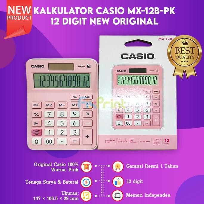 

New Product - New Original Kalkulator Casio Mx 12B 12 Digit Calculator Desktop Kiarastoreku