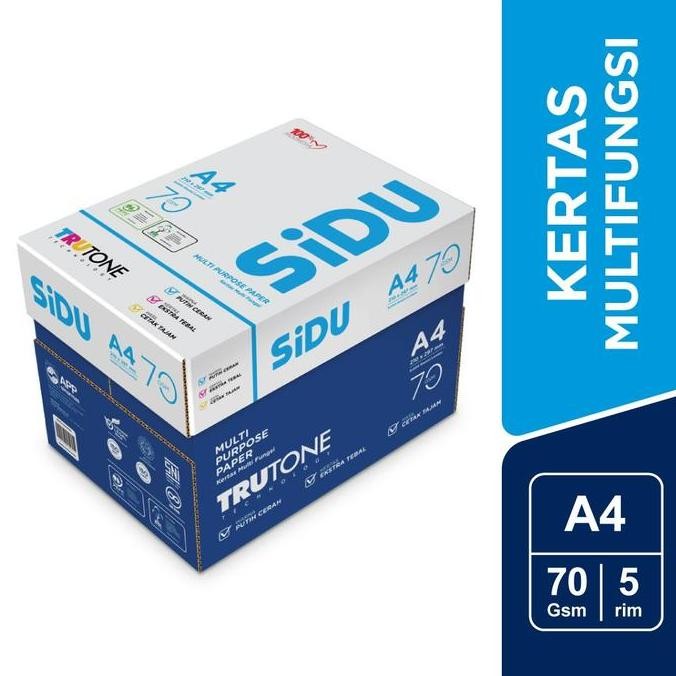 

New Product - Sidu Kertas Fotocopy 70 Gsm A4 - 1 Boks = 5 Rim Kiarastoreku