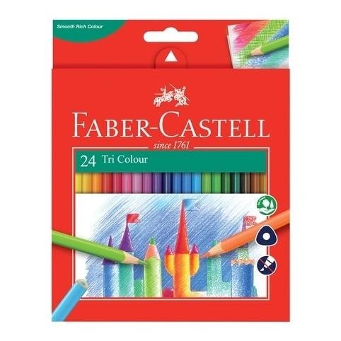 

HJK Pensil Warna Tri Colour 24 / 12 Faber Castell / Pensil Warna Segitiga Faber Castell