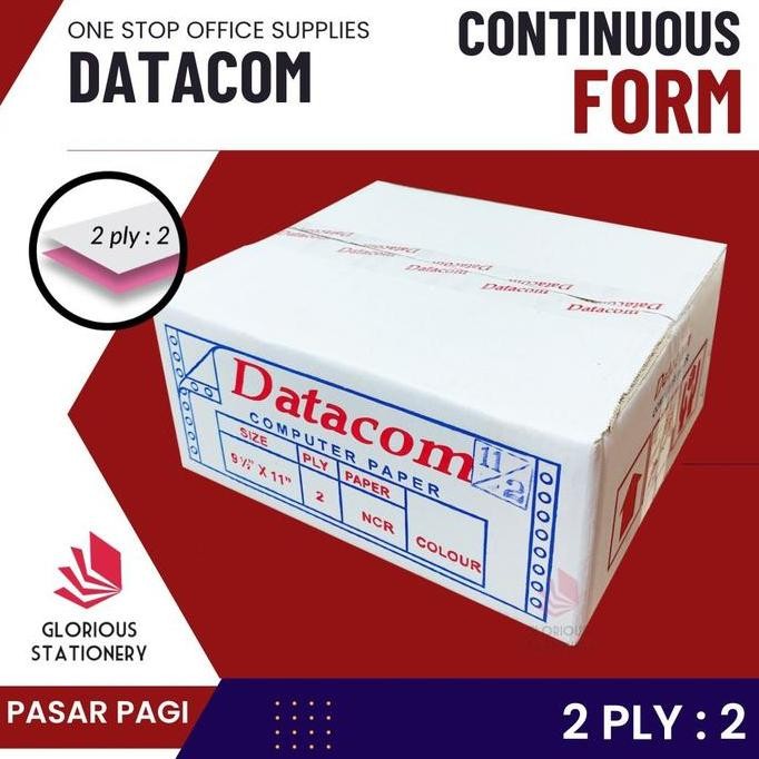 

Kertas Continuous Form Datacom 9.5x11 2ply Bagi 2