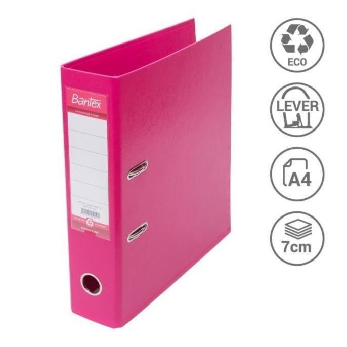 

[SOSHOP] ORDNER BANTEX 1450-19 (PINK) A4 7 CM BINDER FOLDER FILE - STATIONERY