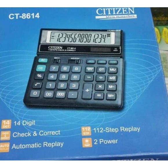 

New Product - Jual Kalkulator Citizen 14 Digit Calculator Ct-8614 Kiarastoreku