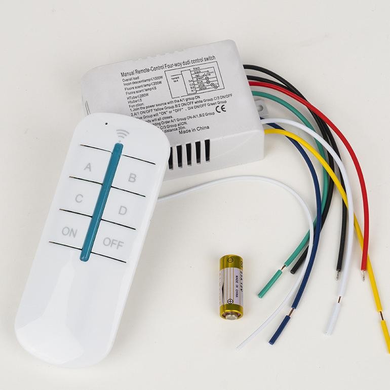 220v Saklar Remote 4 Channel 4x1000w / Remote Control Switch 4 Way/Saklar Remote 4 Channel / 220V 10