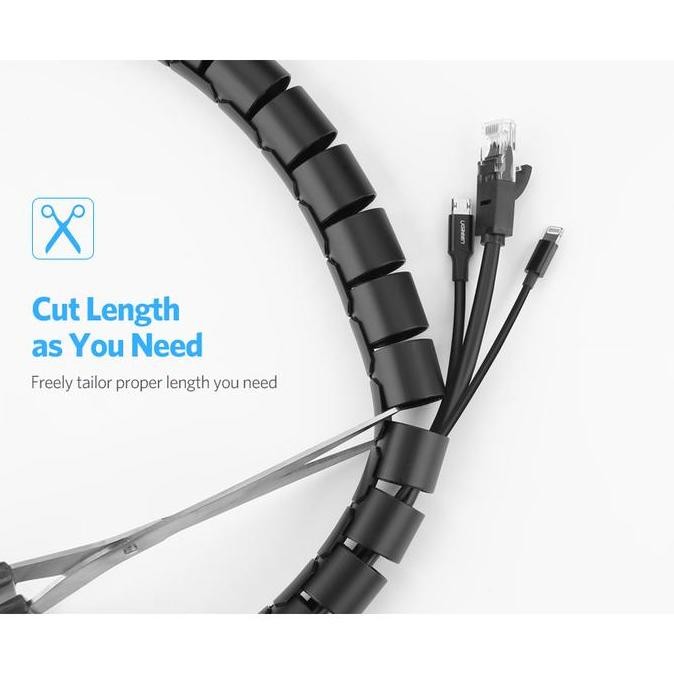

New Product - Ugreen Kabel Spiral Zipper Organizer Tube 25Mm Pembungkus / Pelindung Kabel Listrik Komputer Pc Charger Kiarastoreku