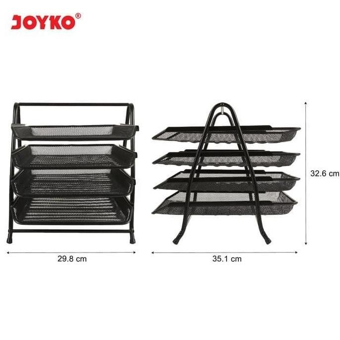 

New Product - Joyko Document Tray Tier Rak Kertas Dokumen 4 Susun Tingkat Besi Dt-31 Kiarastoreku