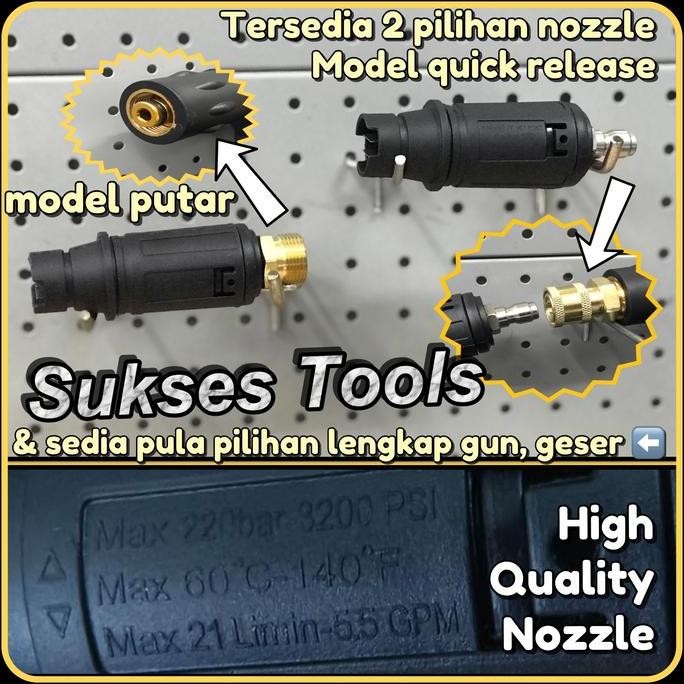 Nozzle Connector Gun Model Pendek Steam Lakoni Laguna 70 Daytona 100 M