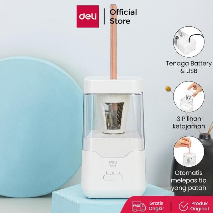

Deli Electric Pencil Sharpener/Rautan Pensil Otomatis Autofeed E71202 Co