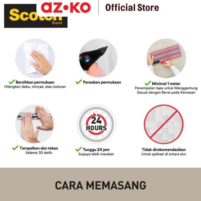 

New Product - Azko Scotch 3M Mounting Tape Interior Strong 25 Mm X 4 Mtr Kiarastoreku