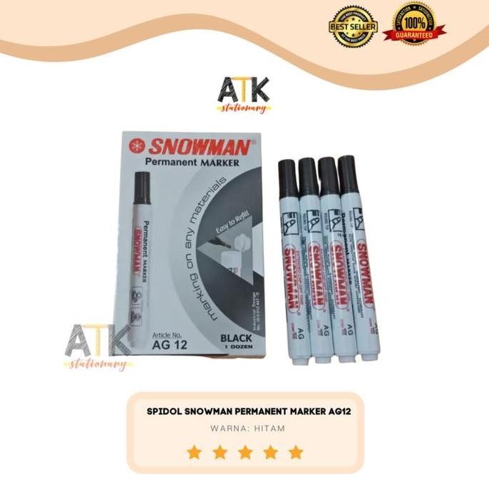 

Spidol Snowman Ag12 Permanent Marker ( 1 Lusin) Atk Co