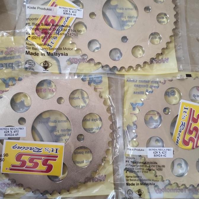 Gear Belakang Sss 428 46 47 48 49 Megapro Cb150R Cbr150R