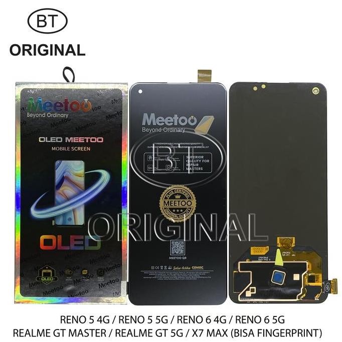 Lcd Oppo Reno 6 4G 5G - Reno 5 4G 5G - Realme Gt Master - Gt 5G - X7 Max - Fingerprint On - Meetoo O