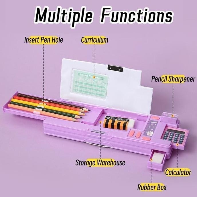 

3 In 1 Tempat Pensil Kalkulator Pop Out Viral Kotak Pensil Lucu Tombol Rautan Dengan Kalkulator Co