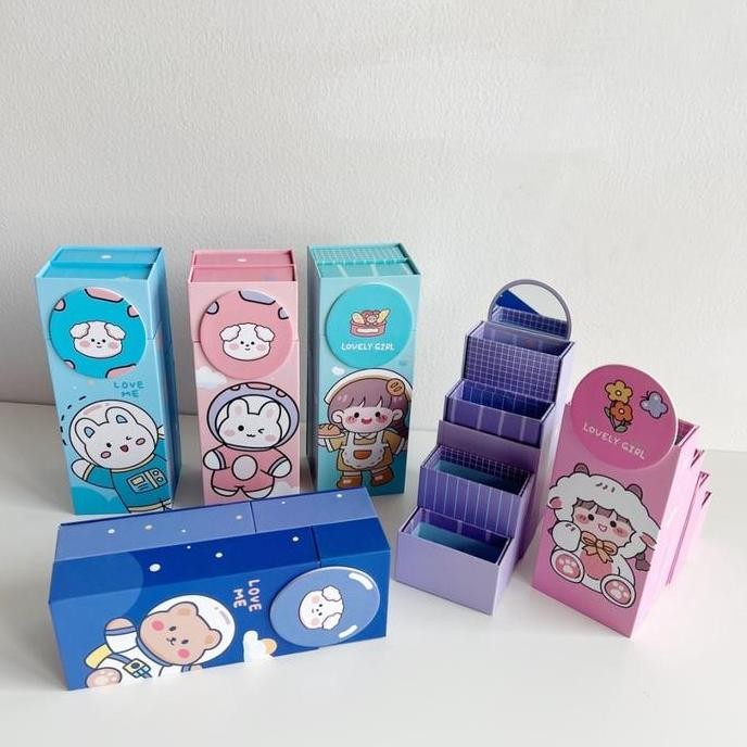 

Bos Kotak Pensil Karton Berdiri Tingkat/Tempat Pensil Anak Sekolah Stationery/Kotak Pensil Canggih/Kotak Pensil Aesthetic Co