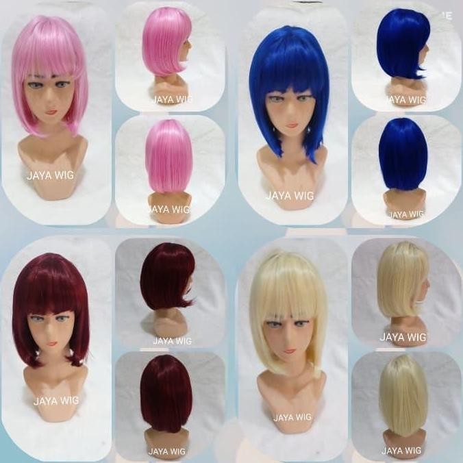 WIG WARNA /WIG COSPLAY /WIG RAMBUT /RAMBUT PALSU WANITA /WIG PENDEK