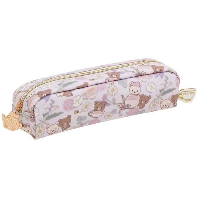 

Pencil Case San-X Rilakkuma Flower Tea Time Korilakkuma Slim Kotak Pensil Pouch Limited Edition Co
