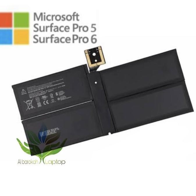 Baterai Microsoft Surface Pro 6 1807 1796 G3Hta038H I5 I7 2018 Co