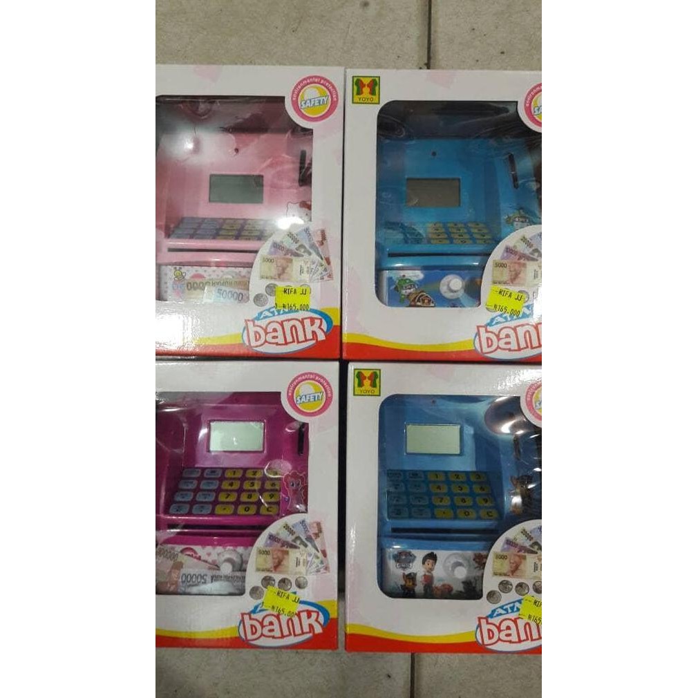 Mainan Anak ATM Mini Karakter/Celengan ATM GM
