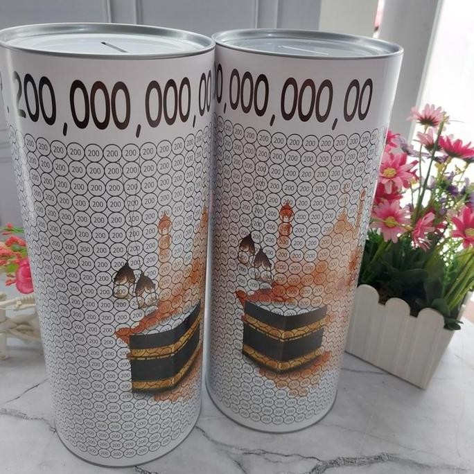 Celengan jumbo Permanen Target 200 juta 200k tabungan target jumboo ka bah xxl karakter haji mekah G